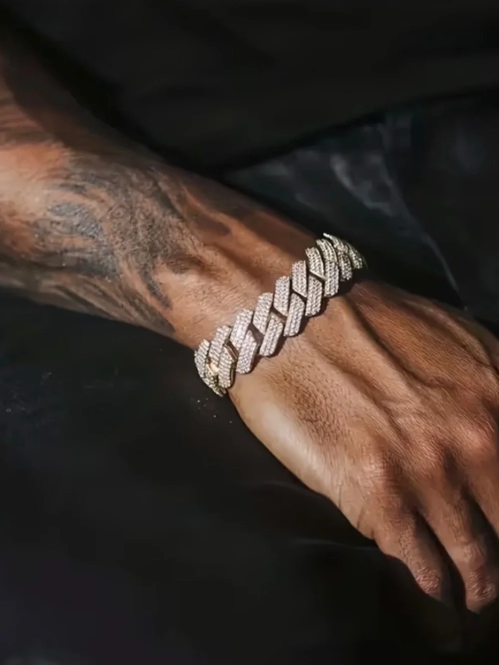 Iced Out Cuban Link Chain Bracelet